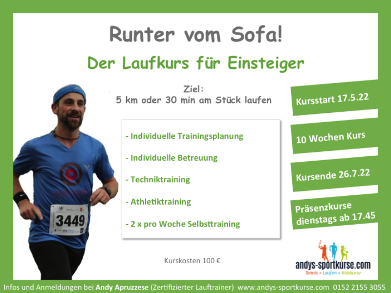 Einsteiger-Laufkurs ab 17. Mai 2022